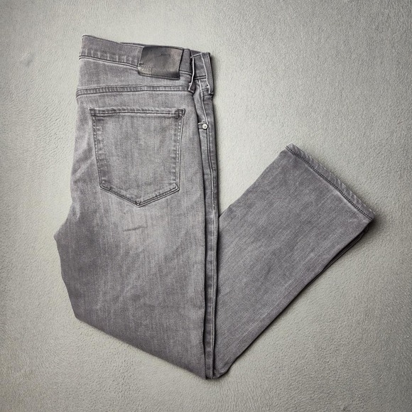 Paige Lennox Jeans Mens 33x26 Gray Slim Fit Stretch Denim Made USA Modern Style - Picture 1 of 12